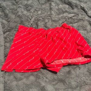 PINK Victoria's Secret Red Script Shorts